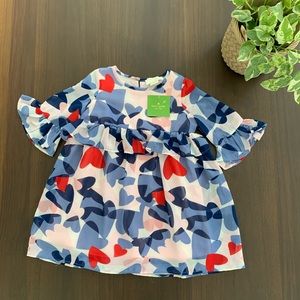Kate Spade Girls' Confetti Heart Chiffon Dress